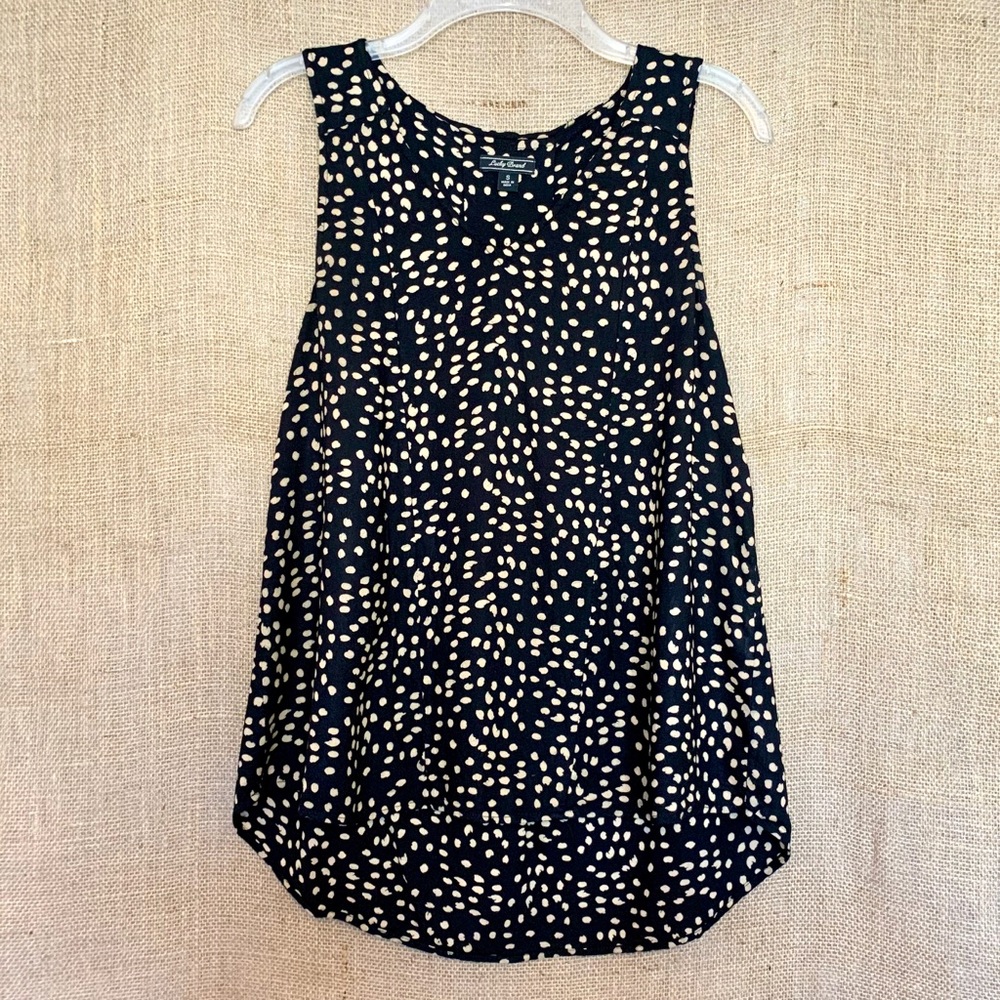LUCKY BRAND Womens Sleeveless Tunic Top Black Tan